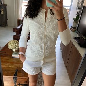 ❄️ Cream Lace overlay cardigan